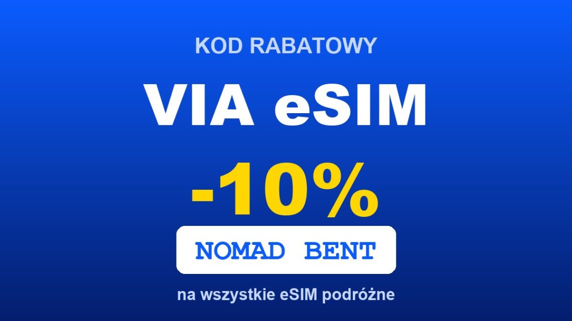 Kod rabatowy VIA eSIM -10%: NOMAD BENT